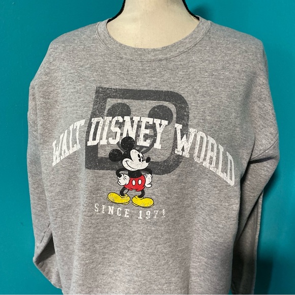 Vintage Disney Parks M Walt Disney World Since 1972 Grey Crewneck Sweater - Picture 2 of 5